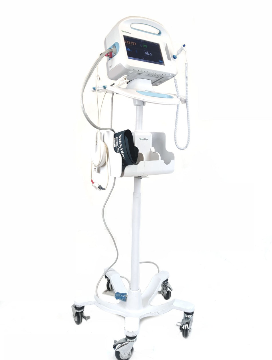 Welch Allyn Connex 6000 Vital Signs Monitor 68MXTX WIFI w Masimo Spo2 Temp Stand