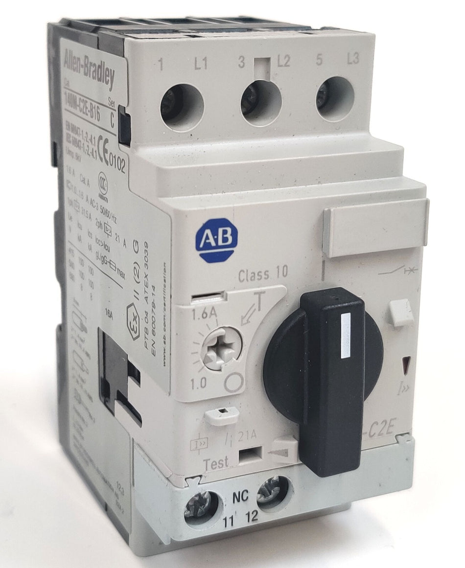 Allen-Bradley Allen-Bradley 140M-C2E-B16 Motor Protection Circuit Breaker 1.6A w 140M-C-AFA01