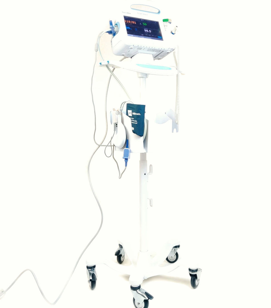 Welch Allyn Connex 6000 Vital Signs Monitor 65NXTX, NIBP, SPO2, Cuff & New Stand
