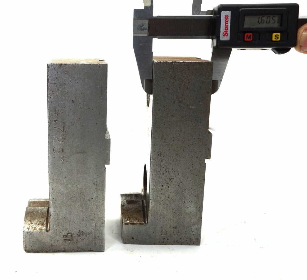 Set of 2 Daco 7" x 4.725" Soft Jaw Standard Tongue & Groove for 15" lathe Chuck