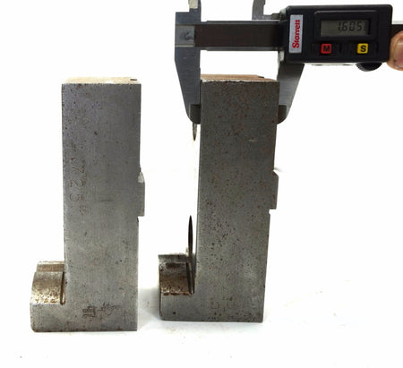Set of 2 Daco 7" x 4.725" Soft Jaw Standard Tongue & Groove for 15" lathe Chuck