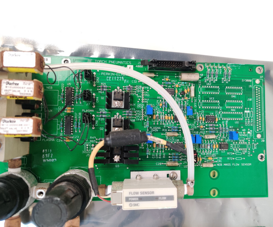 PerkinElmer PerkinElmer N077-9524 issue F RF Torch Pneumatics w SMC PFM510-N01-1 Flow Sensor