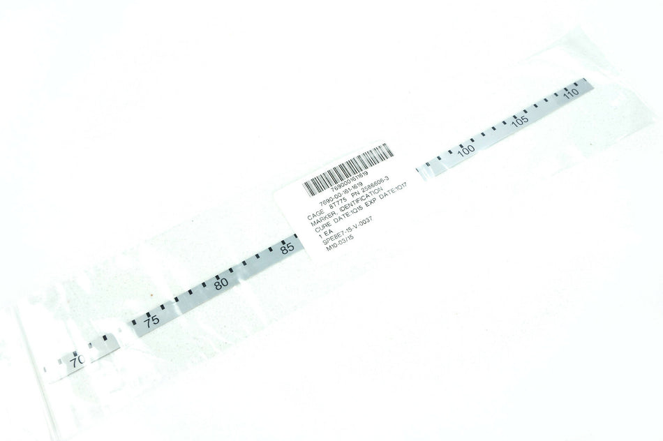 10PC Self Adhesive Scale Ruler 2586606-3 Aluminum Alloy 0.3037" Interv 13.364"L