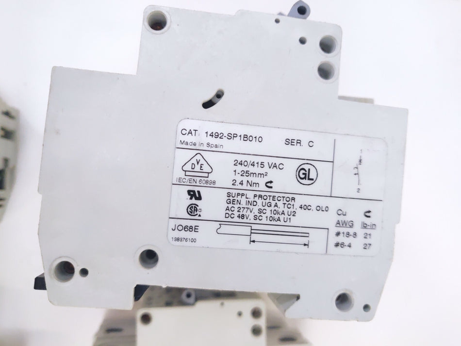 Allen Bradley 1492-SP ser C or B 1 Pole Circuit Braker 1A / 2A / 3A / 4A / 8A /