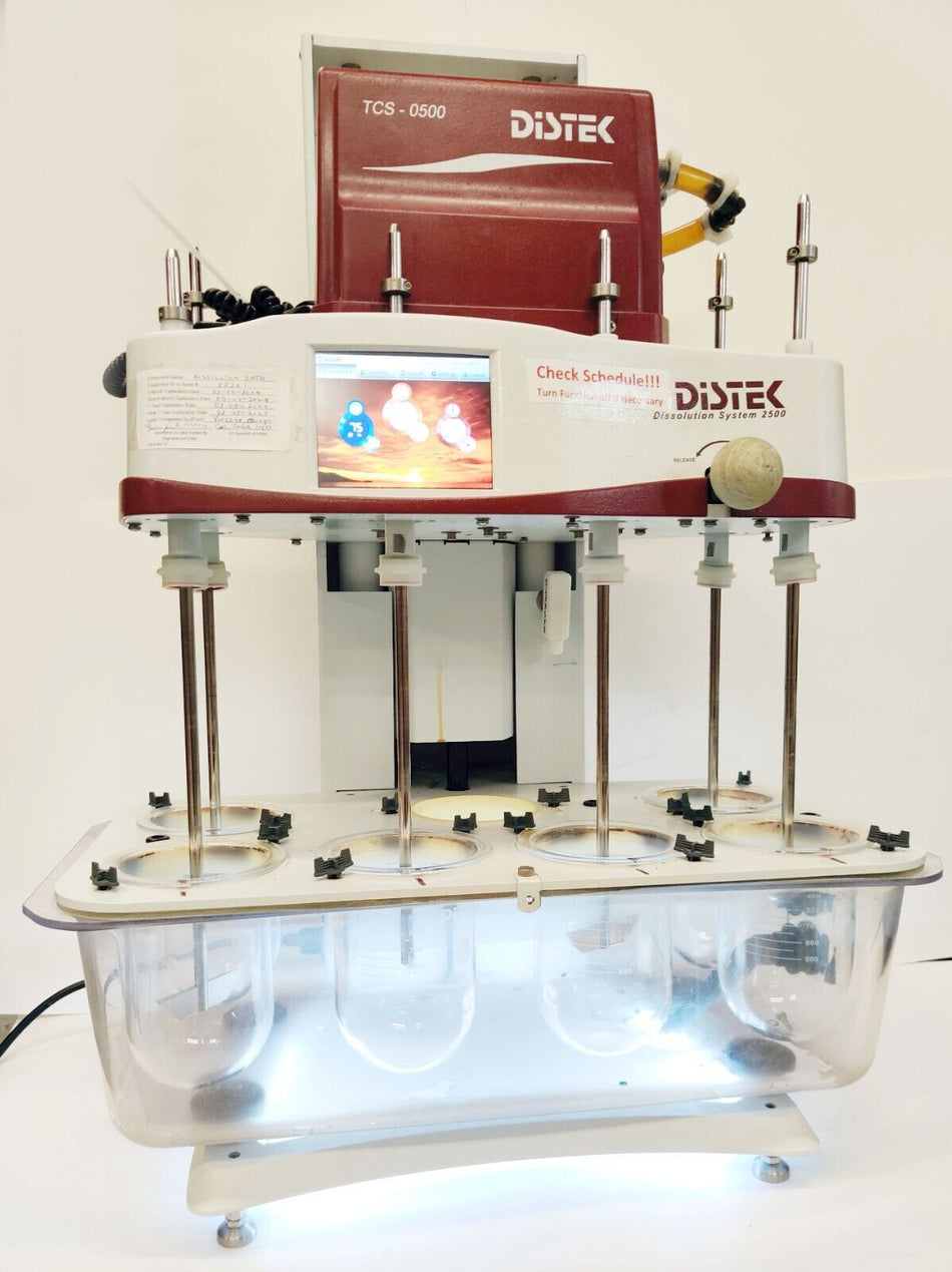 Distek 2500 Dissolution Testing System w TCS-0500 Pump. Calibrated until 2025.