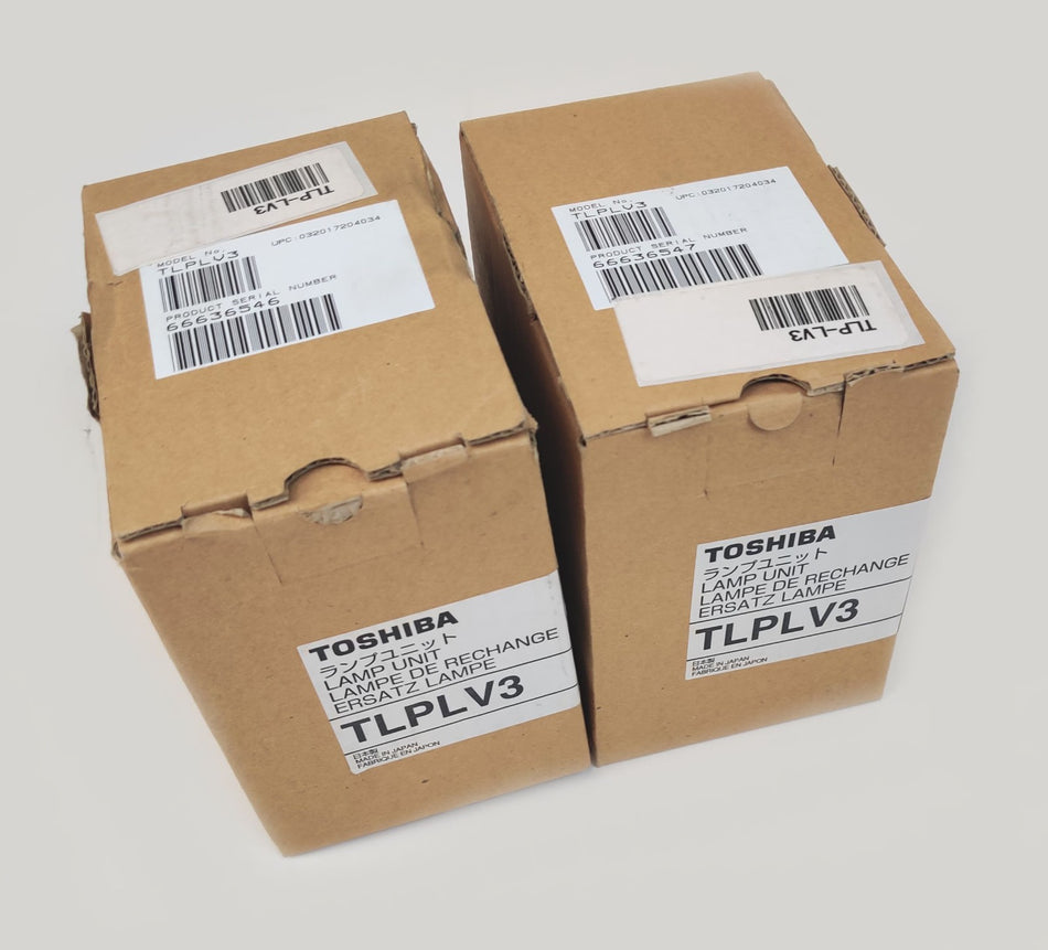 Toshiba TLP-LV3 Projector Lamp Bulb Replacement TLP-S10U Projector LOT OF 2 NEW