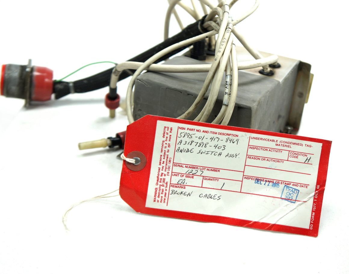 MLC Anode Switch C15417-055 For Harris AM-7498/G SATCOM R-F HighPower Amplifier