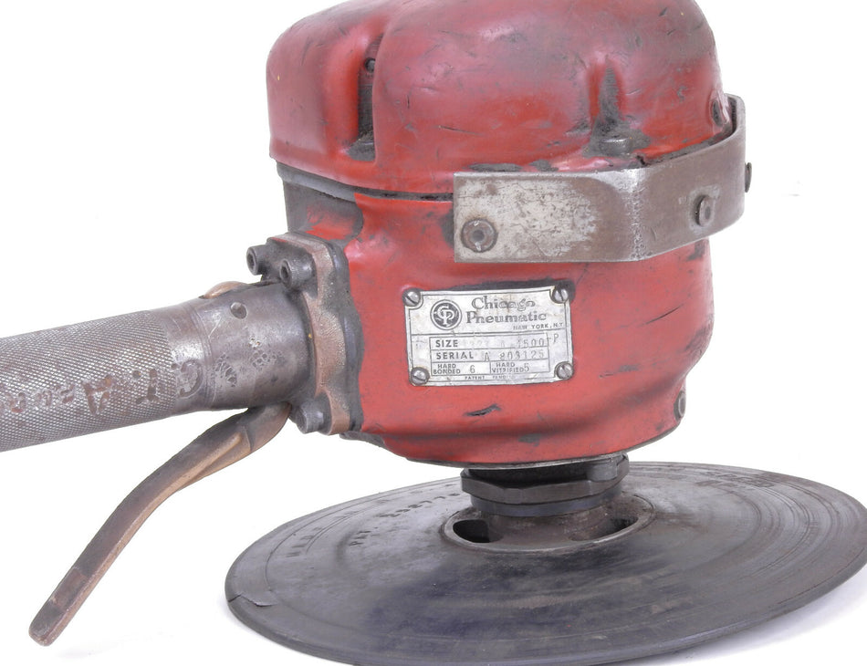 Air Grinder Chicago Pneumatic Heavy Duty polisher 6"  3321A-1500P. Working