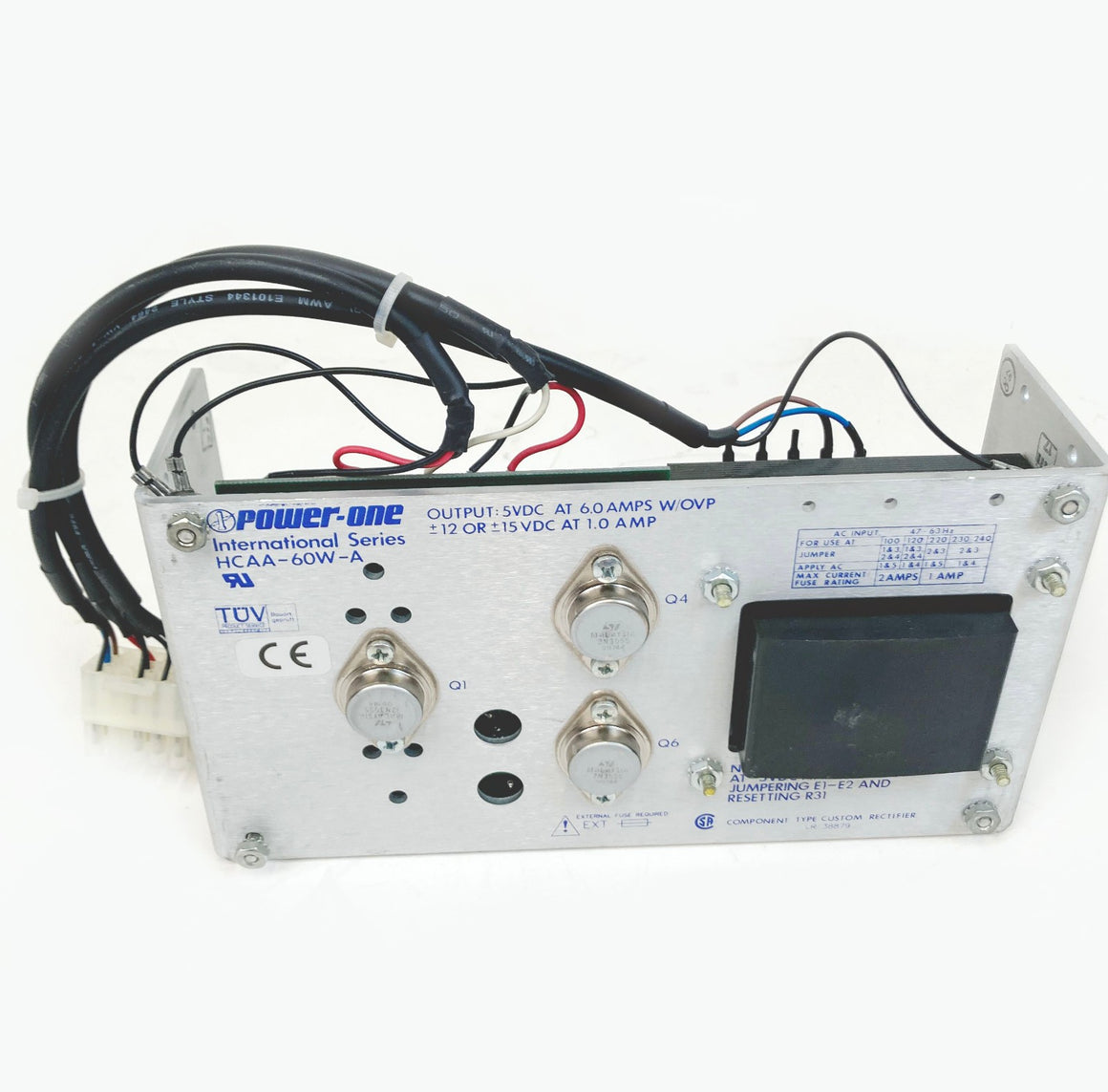 Power One HCAA-60W-A 60W Linear Power Supply 5V/6A 12-15V/1A for PE Optima ICP