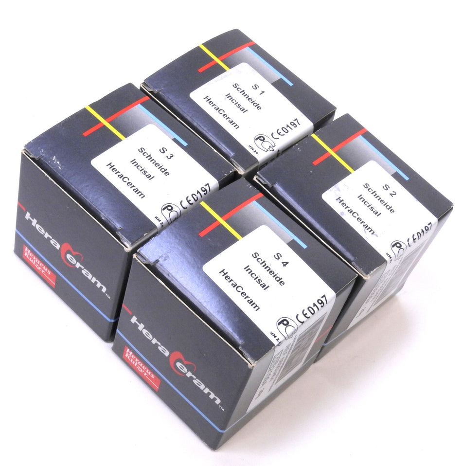 Heraeus Kulzer Heraceram Incisal Metal Alloy Veneering Ceramic Set S1,S2,S3,S4