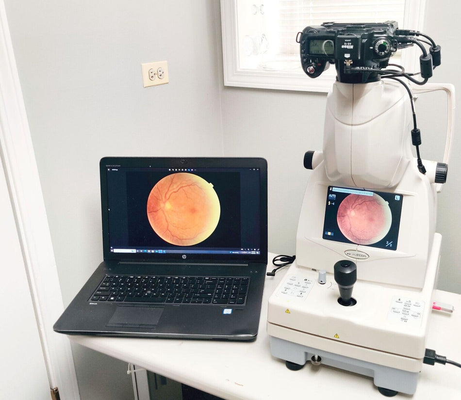 Topcon TRC NW8 Non-mydriatic Fundus Retinal Camera w Nikon D90. Tested