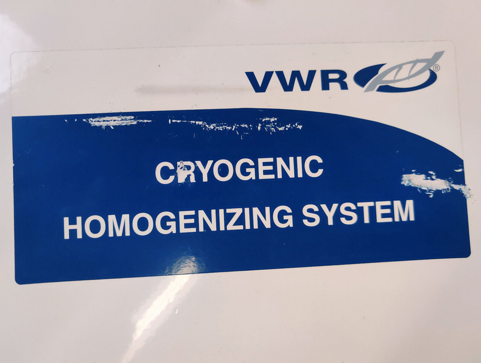 VWR Cryogenic Homogenizer System Cooler w Pastles 2ml & Drive Motor Mortars