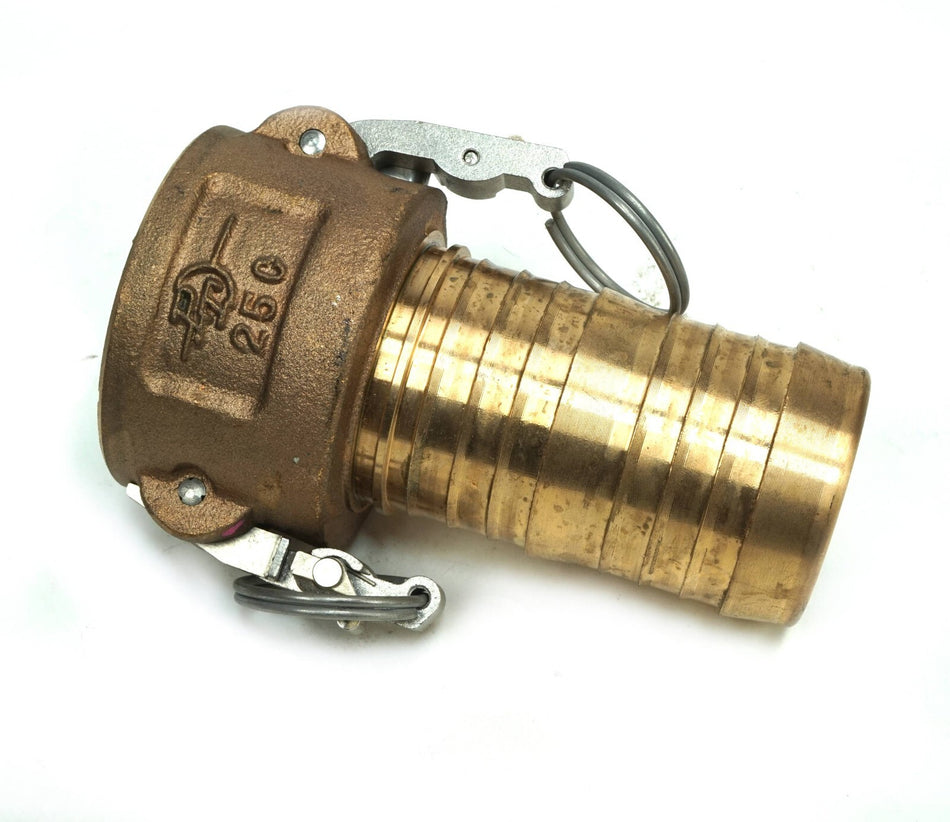 PT C25 Type C 2 1/2" Female Coupler Forged Brass Hose Shank Compare Dixon C-300