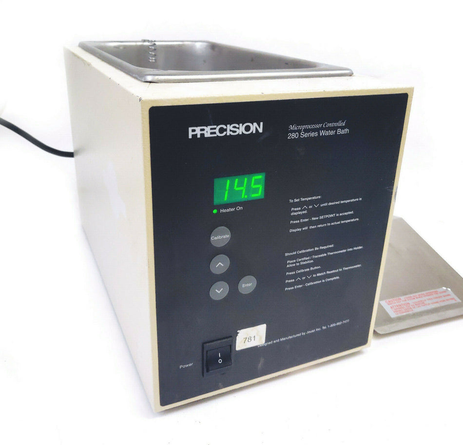 Thermo Precision 280 series 1.5Gal (5L) Tank Heated Waterbath 5 to 40°C. Working