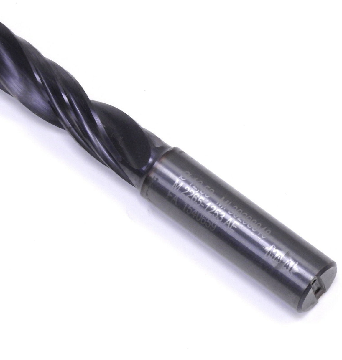 Mapal solid carbide Mega-Drill-Reamer 12.53mm M2265 Coolant Fed 144mm Long