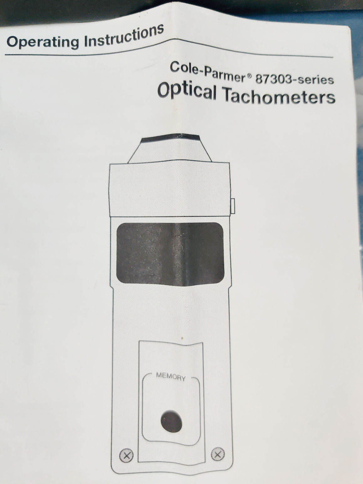 Cole Parmer 87303-10 Optical Tach Tachometer Kit Excellent Condition
