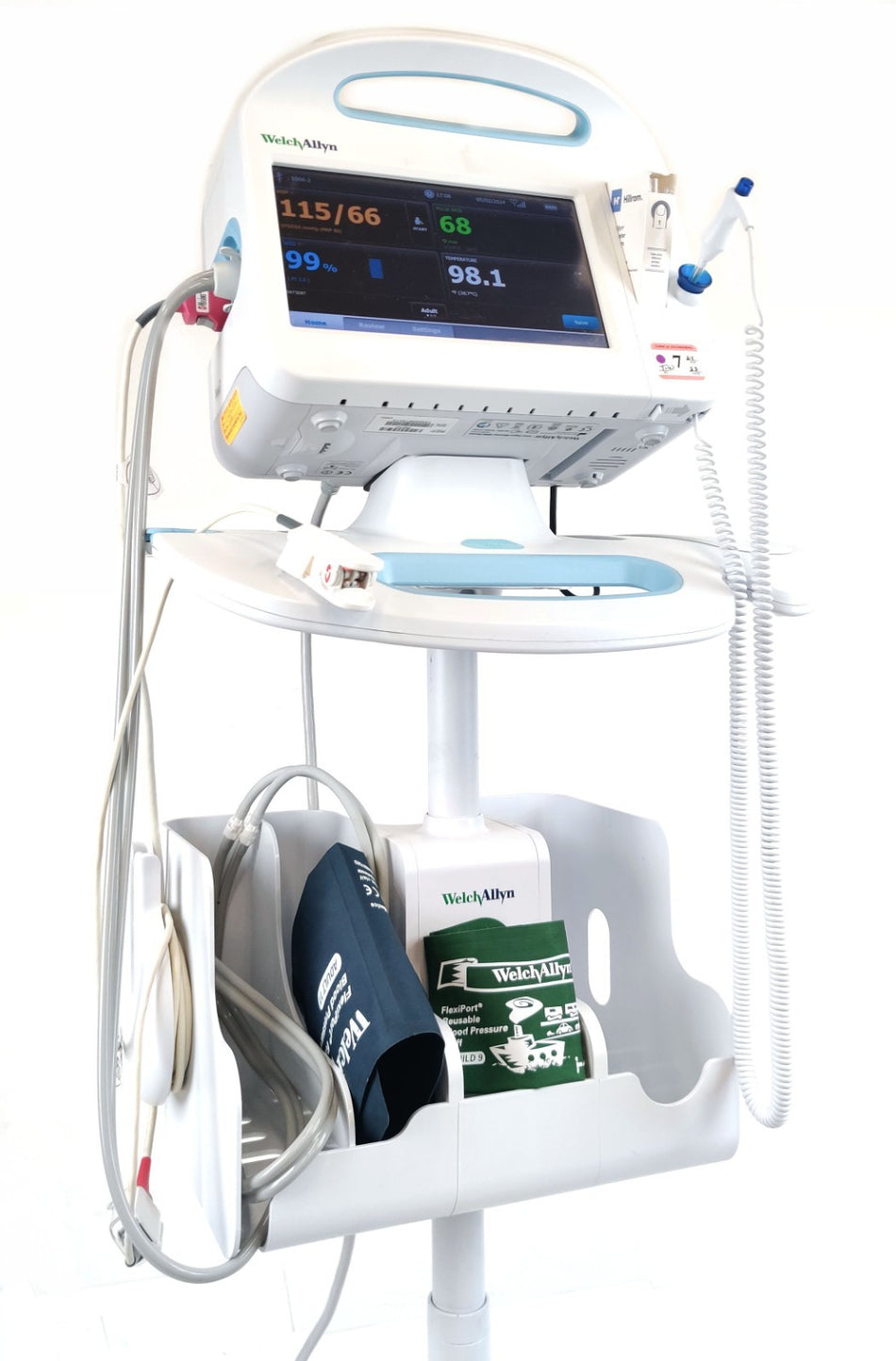 Welch Allyn Connex Vital Signs Monitor 6000 WIFI EMR 65MTXX SpO2 Masimo & Extras