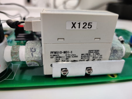 PerkinElmer N0779524 issue H RF Torch Pneumatics PCB w SMC PFM510-N01-1 Sensor