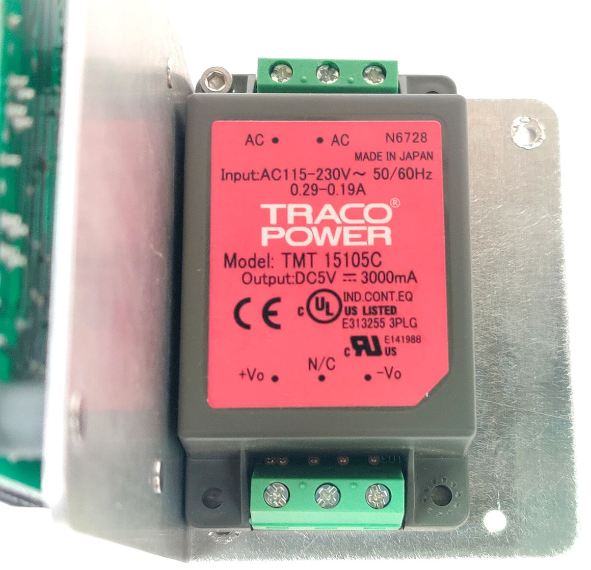 Gilson 21040135 Power Supply PCB w Traco TMT 15105C for PLC 2050 2250 2500