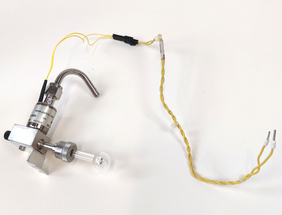 PerkinElmer PerkinElmer SQ8 Gas Vial & Knurled Fitting w Parker VAC-100 24VDC Solenoid Valve
