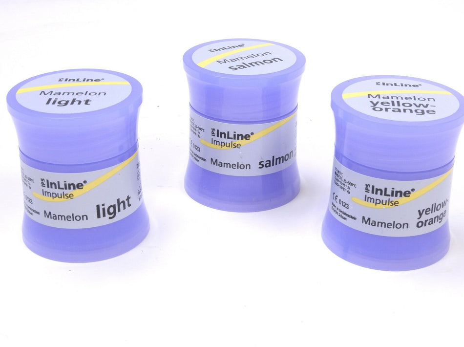 Ivoclar IPS InLine Impulse Mamelon 3 Pcs Set, Light Yellow-Orange, Salmon Shades. NEW
