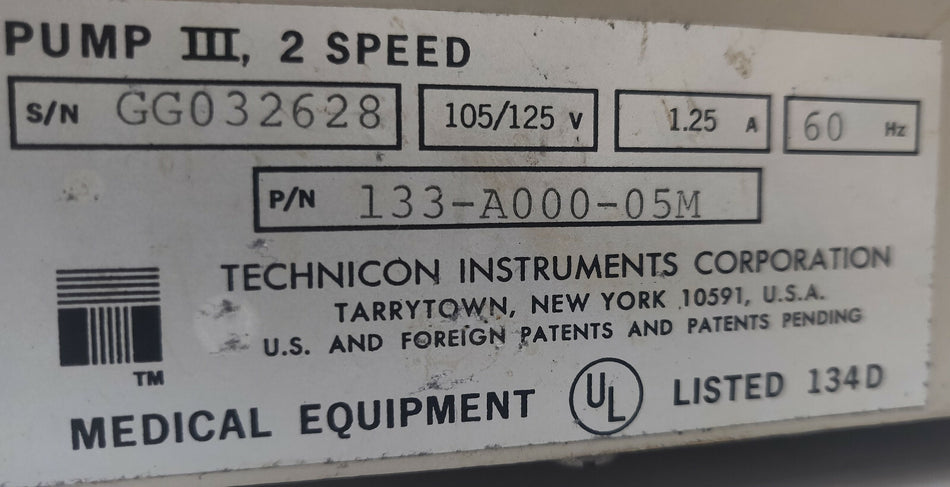 Technicon AAII 133-A000-05M Technicon Pump High Precision 2mm Autoanalyzer II