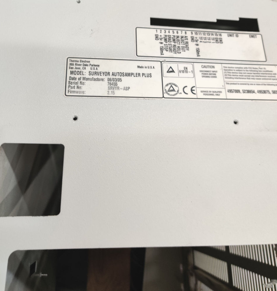 Thermo Finnigan Surveyor Autosampler Main Door