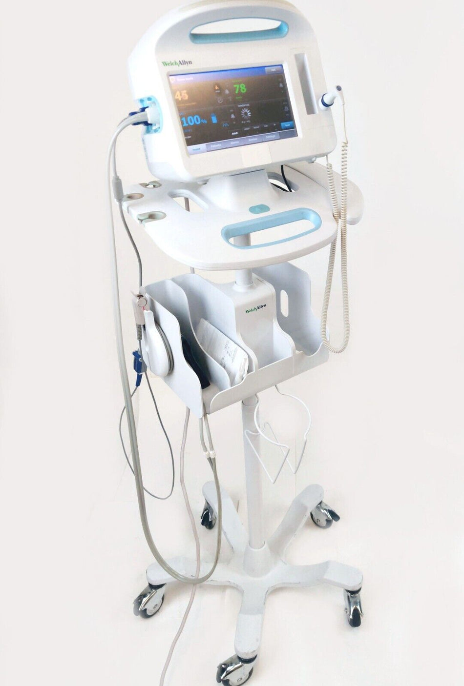 Welch Allyn Connex 6000 Vital Signs Monitor 65NTXX, Nellcor SPO2, Cuff & Stand