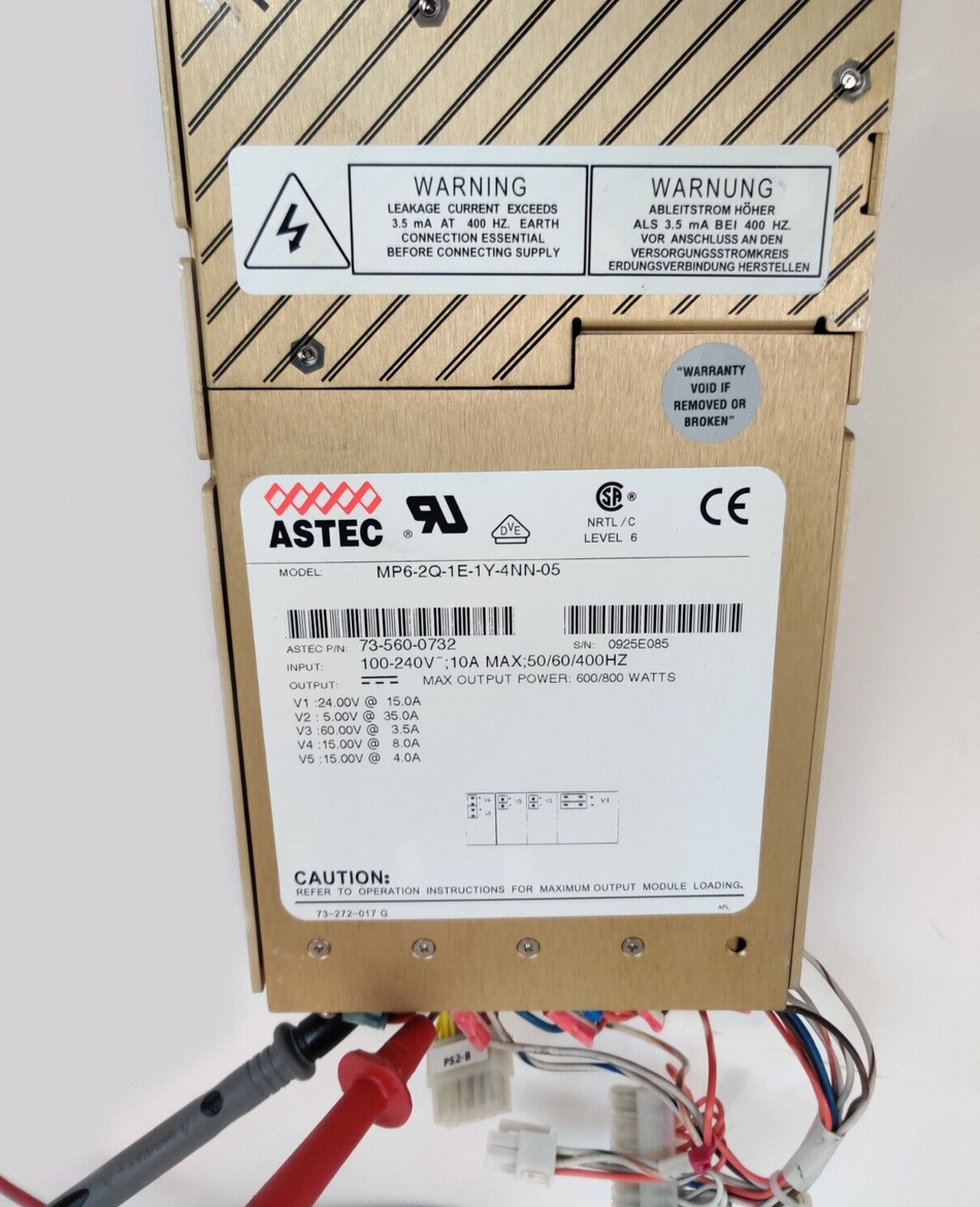 Astec 600W 800W Power Supply 10A MVP Series 73-560-0732 Thermo TSQ MS Working
