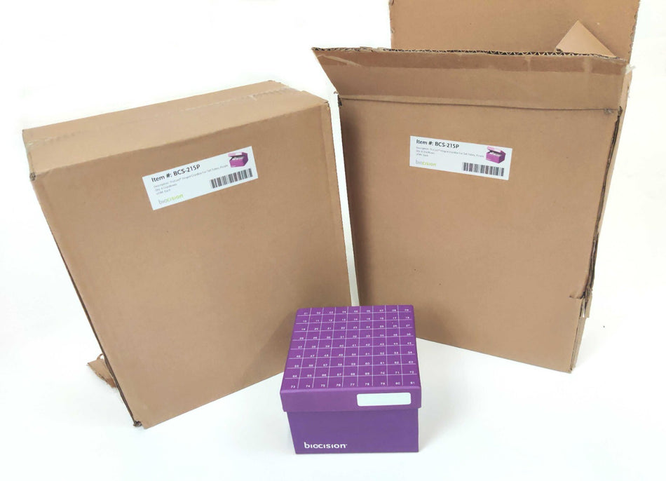 BioCision BioCision BCS-215P Hinged CryoBox Freezer Purple 3.5inch 5ml 9x9 Array. 12 Boxes