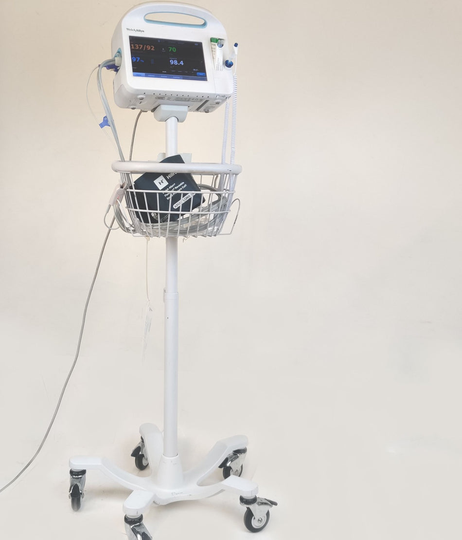 Welch Allyn Connex 6000 Vital Signs Monitor 67NXTX, NIBP, SPO2, Cuff & Basket