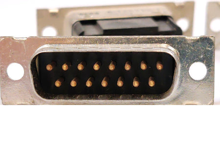 QTY: 4 AMP DB15 1-842921-9 D Sub Plug Male 15-Pin Connector