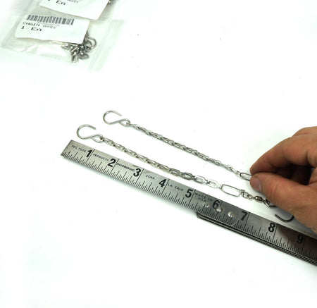 50Pcs Hanging Chain 8 3/4" Single Leg with S-Hook for Bird Feeder, Planters. NEW