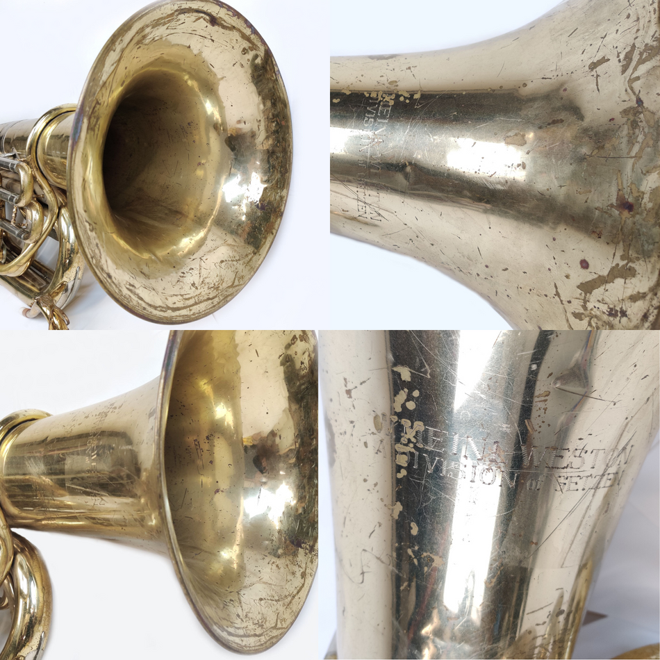 Meinl Weston Bbb Tuba 4/4 Rotary Valve Yellow Brass. Model 25 1960's SN 408669