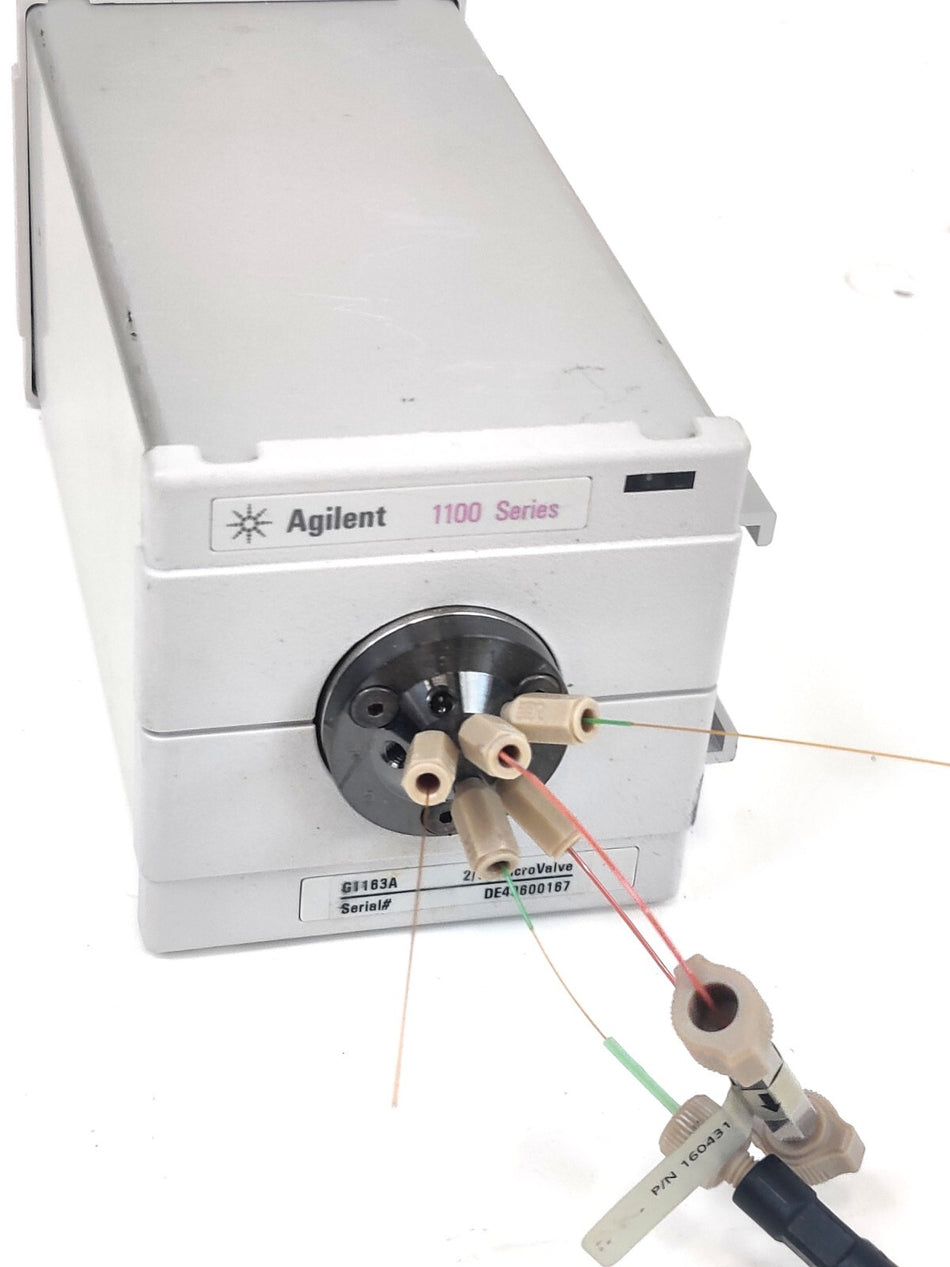 Agilent G1163A Micro Valve 2 Position 10 Port w Actuator and Fittings 1100 HPLC