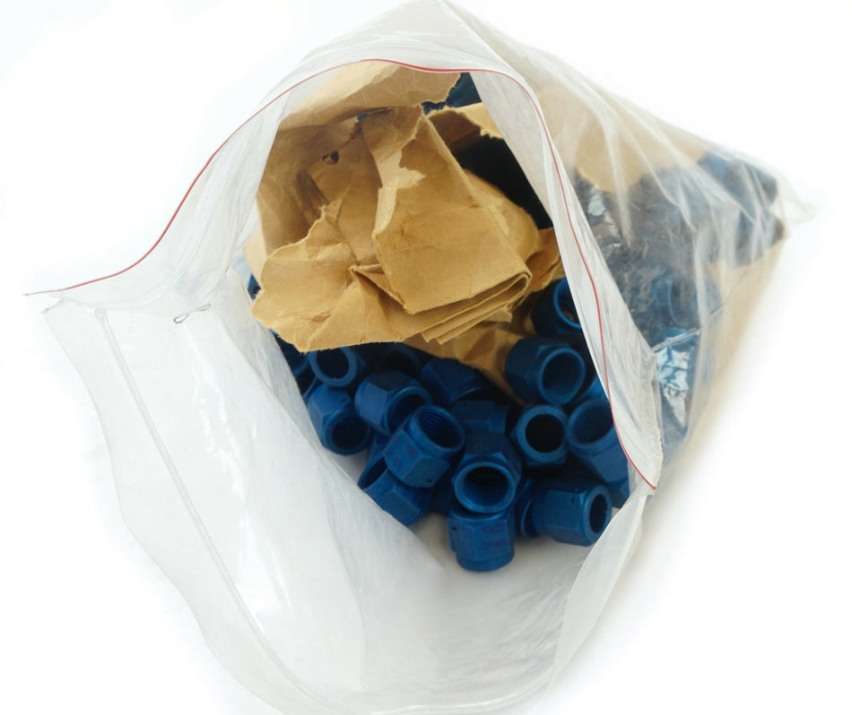 10X Blue Anodized Flared 1/4" Tube Nut Fitting Adapter -4 AN Female Thread