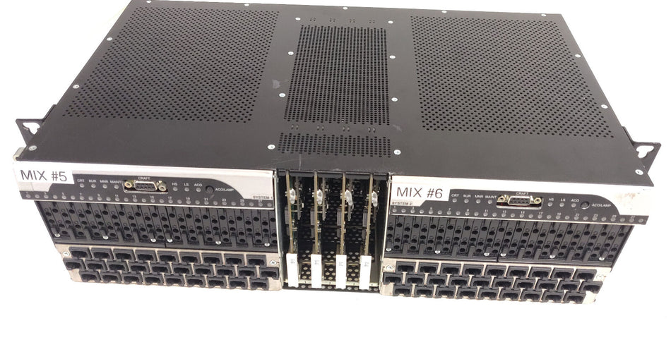TELECT 747-0000-2448 MIX 56 Network Multiplexer CKT Panel w 4 747-1001-2448 Card