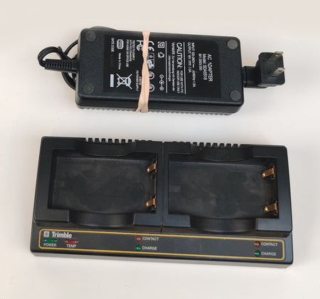 Trimble 5700 5800 R7 R8 GPS Dual Battery Charger Cradle w Power Supply Tested