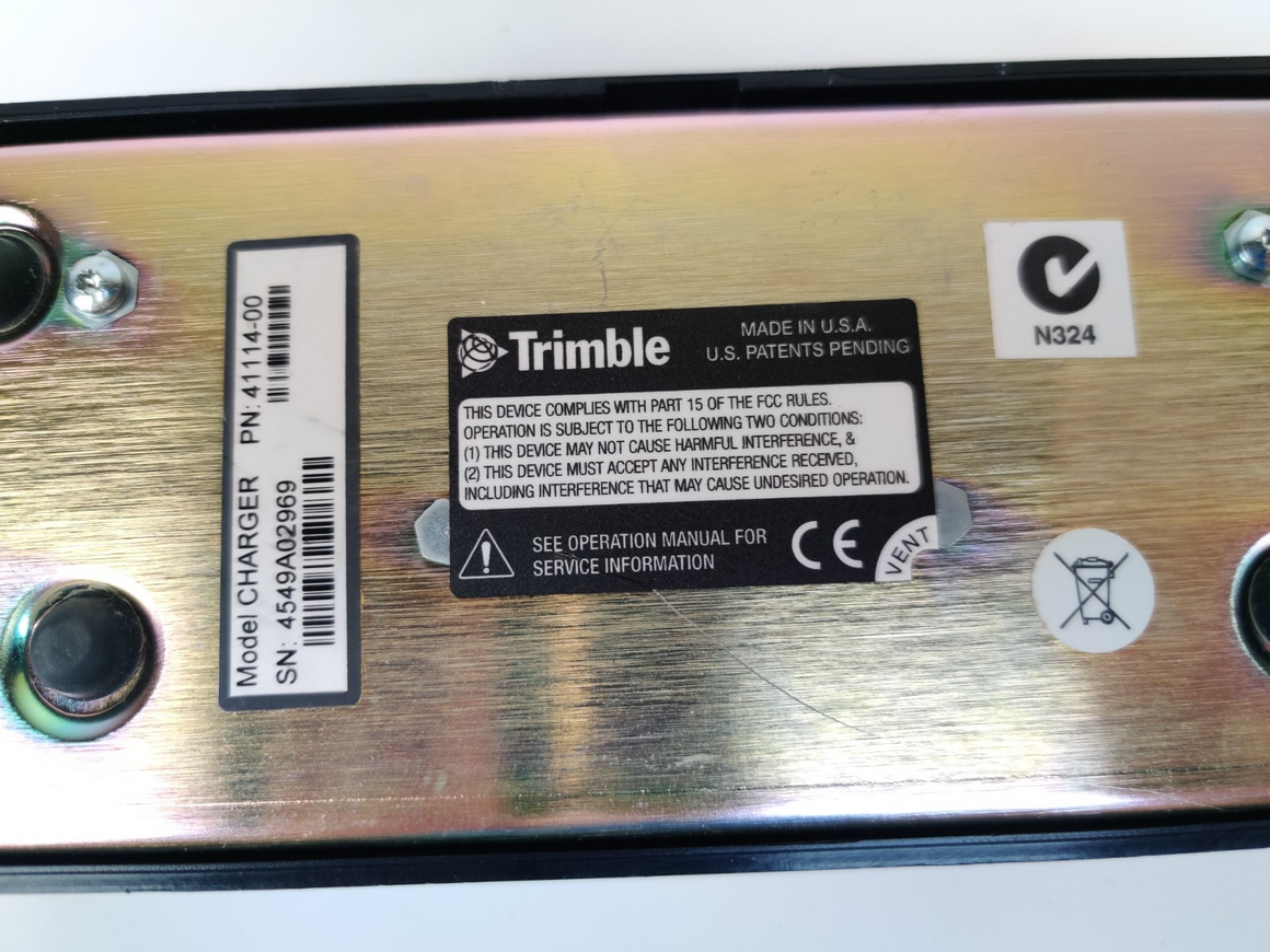 Trimble 5700 5800 R7 R8 GPS Dual Battery Charger Cradle w Power Supply Tested