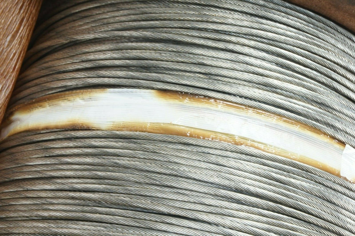 Mil-DTL-83420 1/8 1x19 Class 1000ft Zinc Aircraft Wire Rope Flex Swaging Cable
