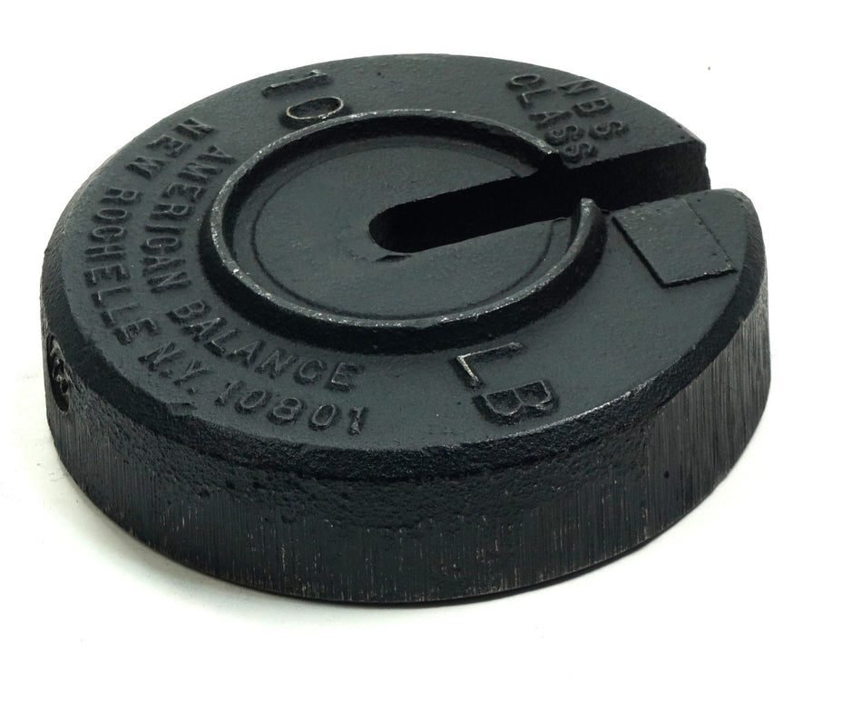 American Balance American Balance 10Lbs Cast Iron Slotted Calibration Weight NBS Class Calibrated