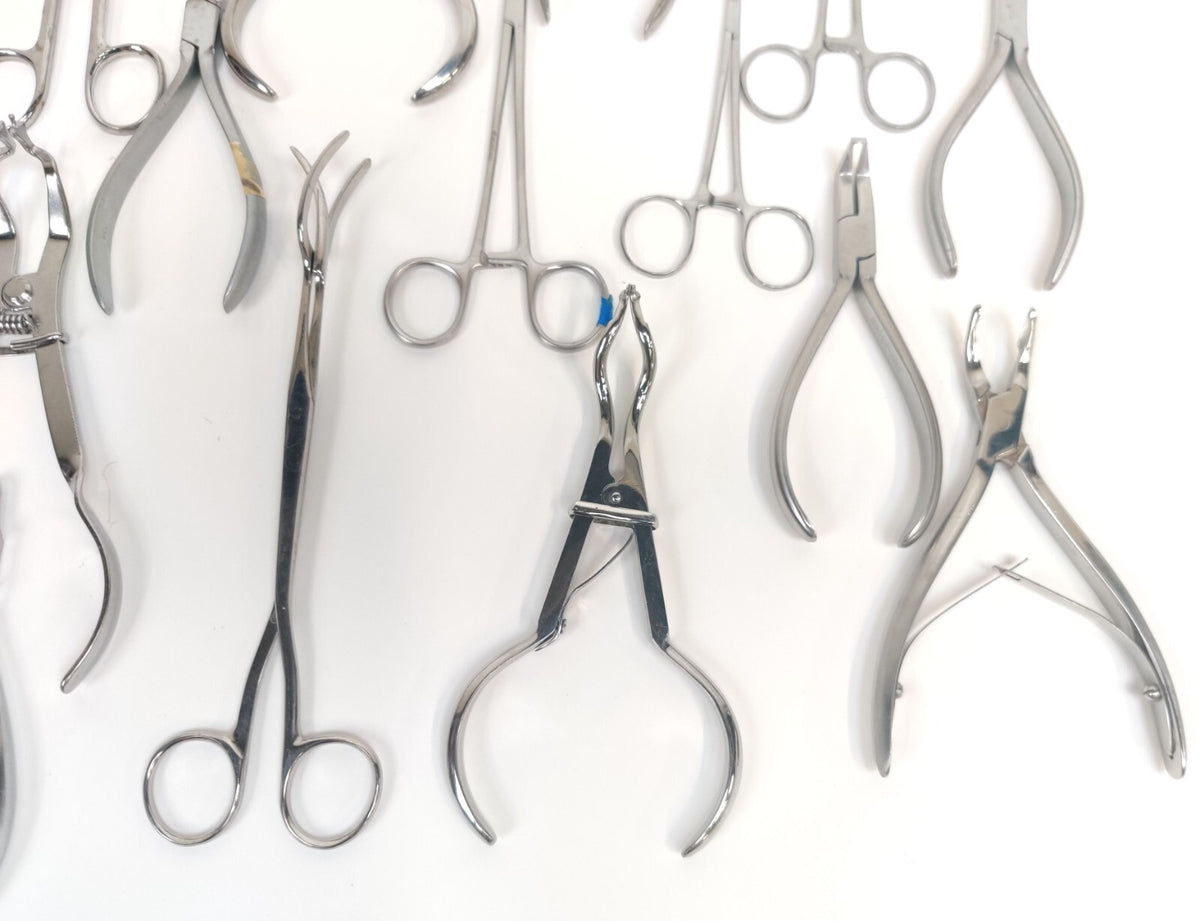 Lot x 25 Dental Scissors Set Forceps SS, Miltex, Misdom-F, Hu-Friedy, Dixon - 