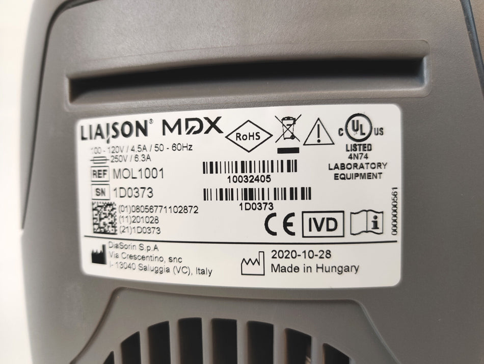 Diasorin Diasorin Liaison MDX Real-Time PCR Thermocycler System Power On Free Shipping