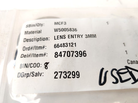 PerkinElmer Nexion IPC-MS W5005836 Ion Lens Entry 3MM