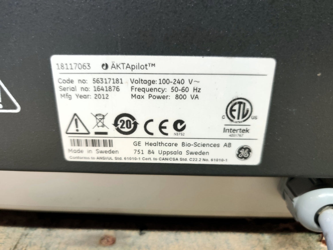 GE Cytiva AKTA Pilot FPLC Fast Protein Liquid Chromatograph Valid Calibration