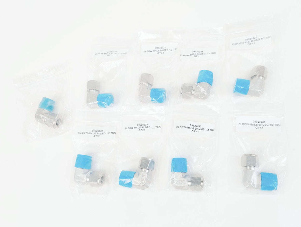 Swagelok Elbow Connector Fitting, 1/2" Tube x 1/2 Male NPT Stainless Steel