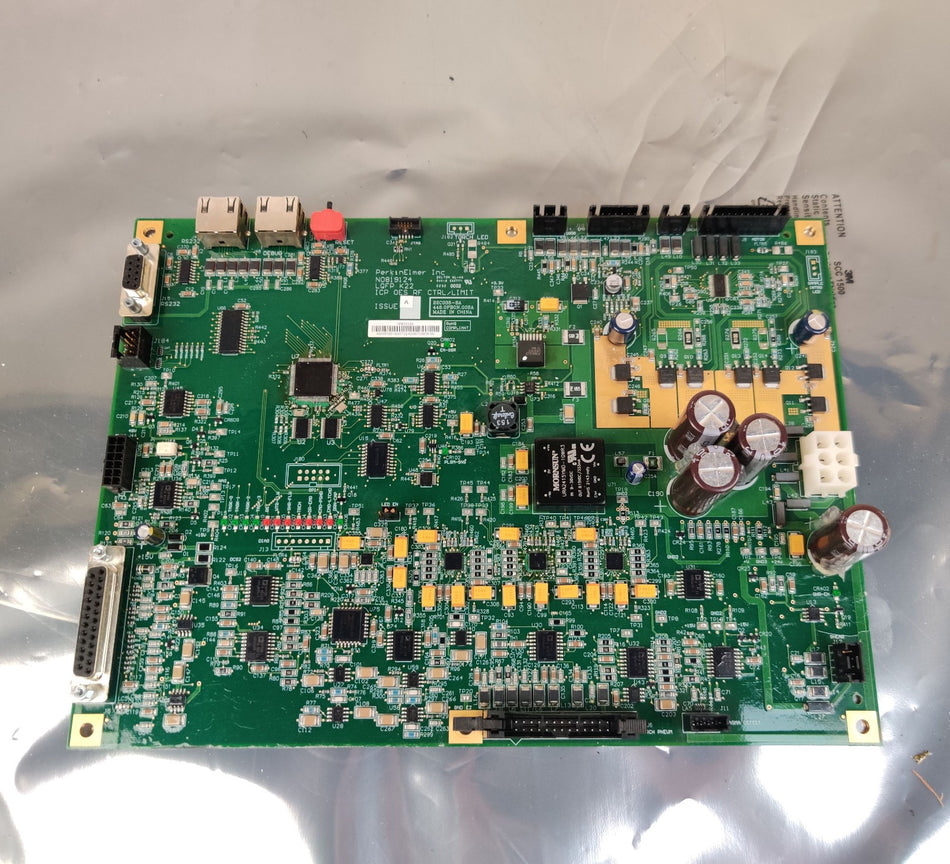 PerkinElmer N0819124 Issue A Optima ICP OES RF Control/limit PCB, CCD Detector