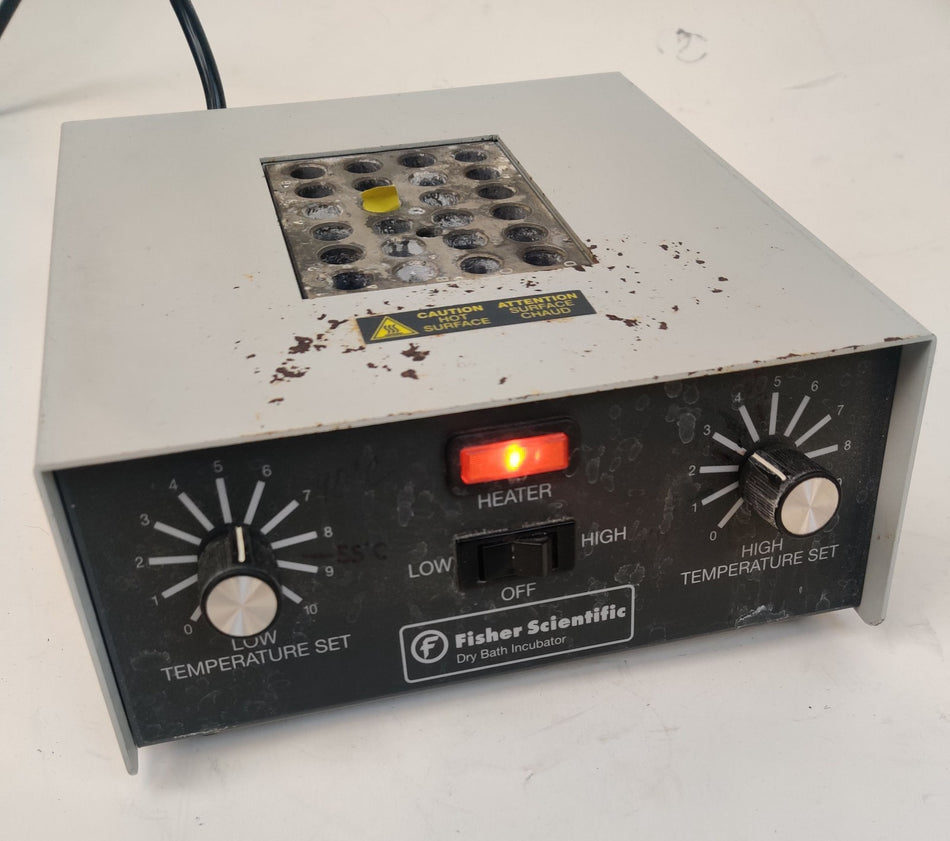 Fisher Scientific Dry Bath Incubator 11-718 w/ 24 Well Dry Block Tested