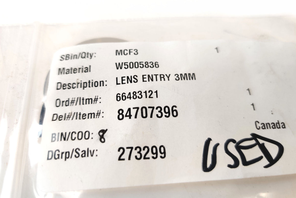 PerkinElmer Nexion IPC-MS W5005836 Ion Lens Entry 3MM