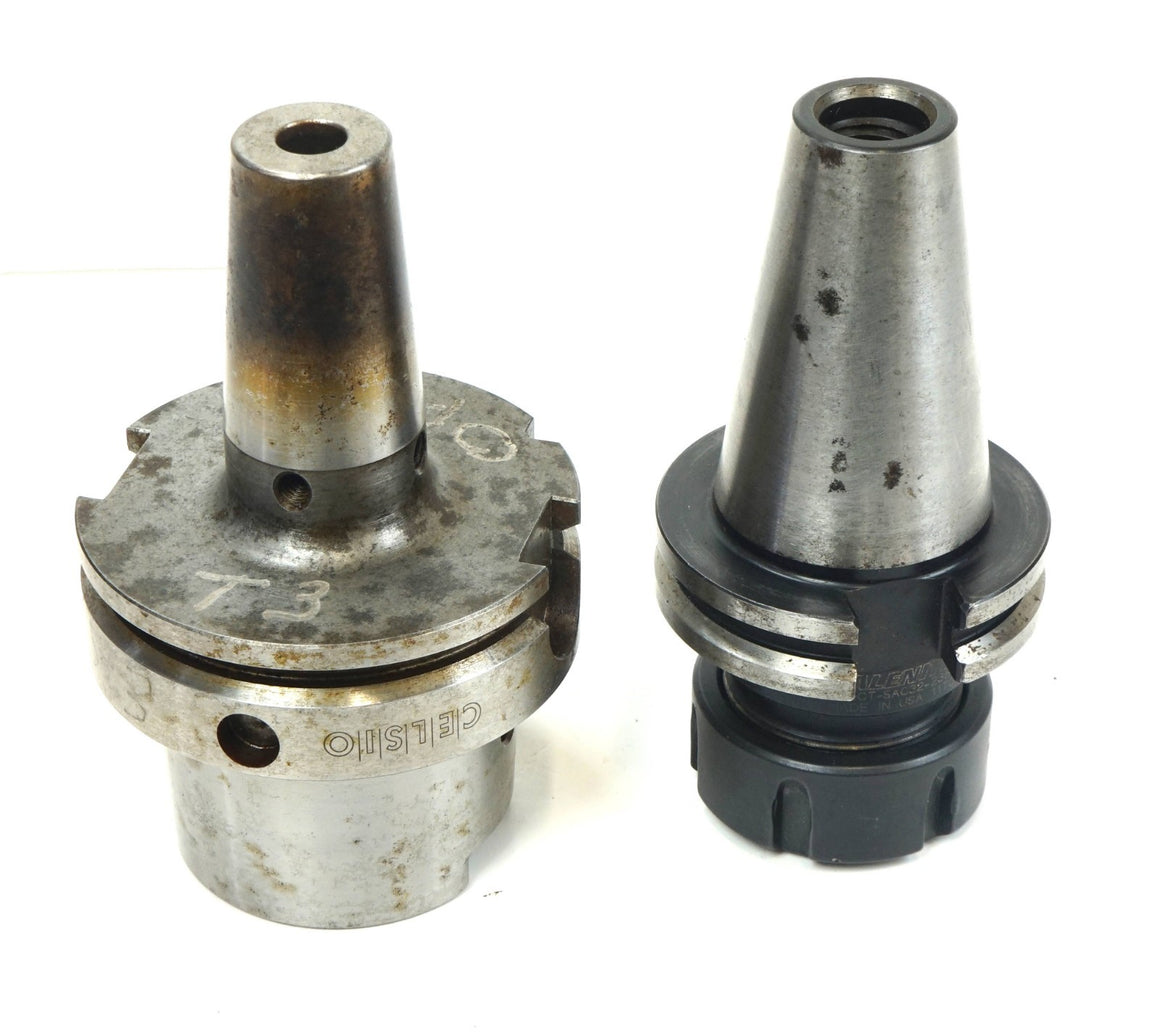 Schunk 208162 10mm HSK-A80 + Valenite CAT40 V40CT-SAC32 Collet Tool Holders - 